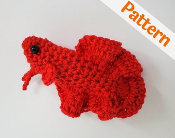 Betta Fish Crochet PATTERN, printable pdf, instant download