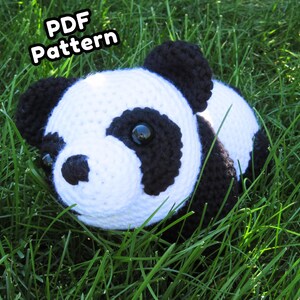 Patrón de crochet de panda amigurumi de peluche, PDF imprimible