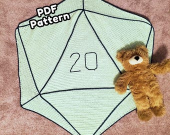 D20 Würfel Babydecke Häkelanleitung - Muster PDF