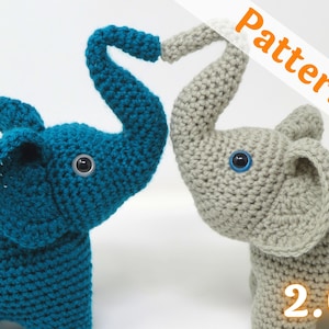 Elephants in Love Crochet Pattern, printable pdf