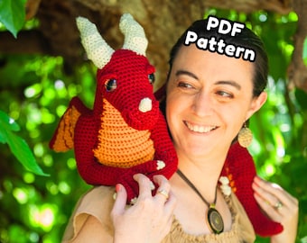 Vincent The Dragon Pattern - Crochet - Amigurumi 3D - Pattern PDF
