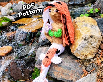 Koi Mermaid Crochet Pattern Amigurumi Doll PDF