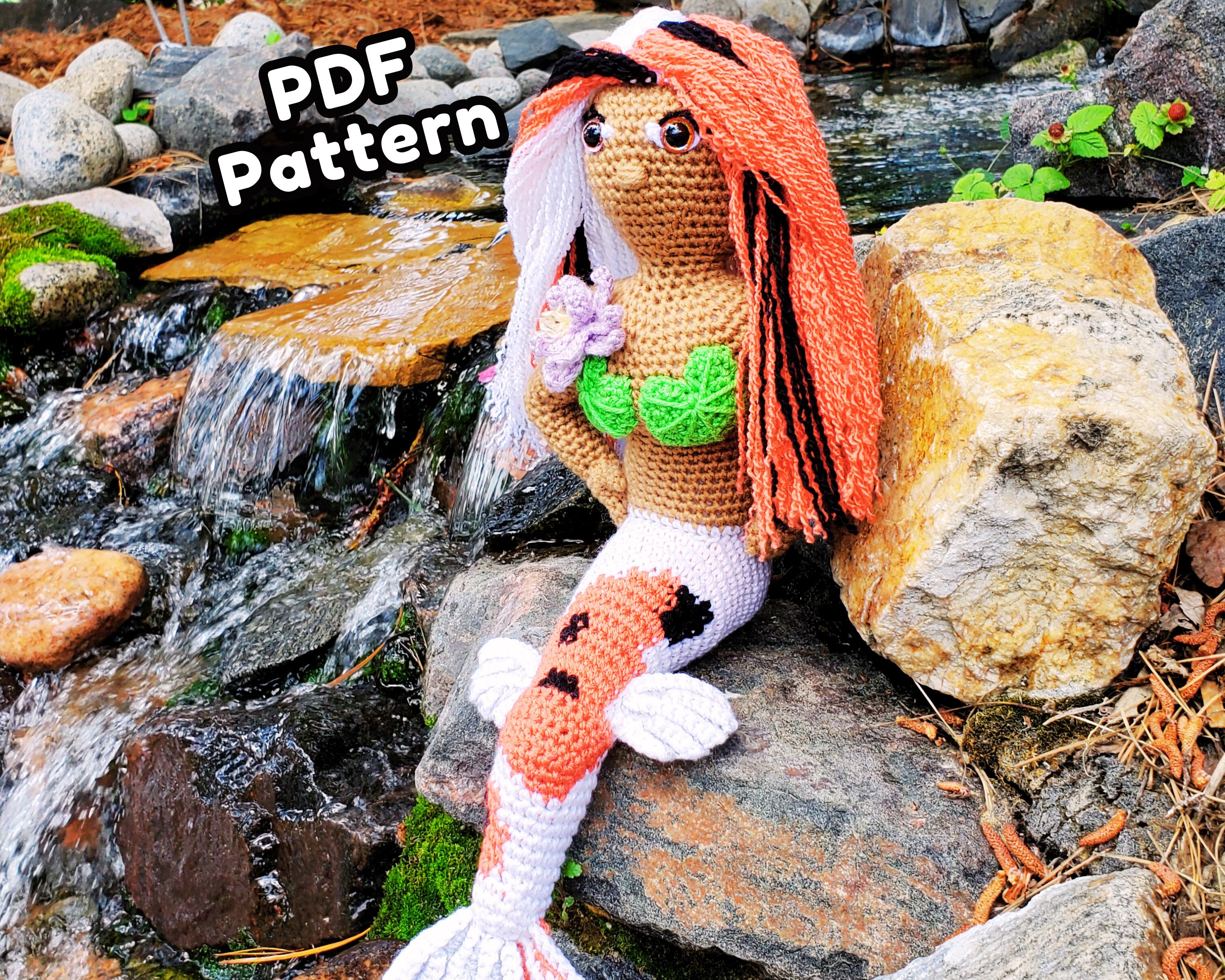 39 Mermaid Crochet Patterns: Amigurumi Dolls, Pocket Mermaids, and Creative Sea-Inspired... 20 Koi Mermaid Crochet Pattern Amigurumi Doll