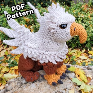 Wzór na szydełkowego Gryfa Amigurumi – Pluszowa maskotka Mityczne Stworzenie w formacie PDF