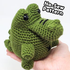 Patrón de cocodrilo a crochet - Amigurumi fácil sin costura - Descargar PDF