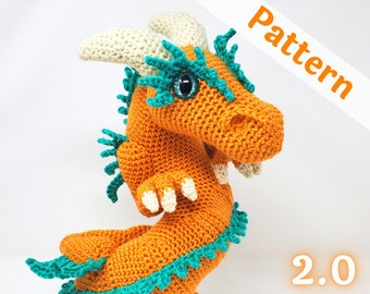 Chinese Dragon Crochet Pattern, Charlie the Celestial Dragon