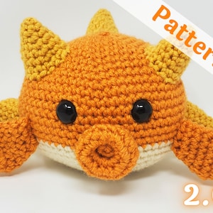 Puffer Fish Crochet Pattern, easy amigurumi, printable pdf