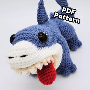 Crochet Land Shark Amigurumi Pattern – Puppy Shark Plush PDF