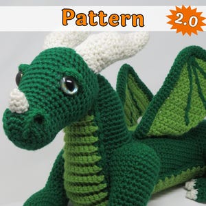 Vincent The Dragon Pattern - Crochet Aran Yarn - Amigurumi 3D - Pattern PDF