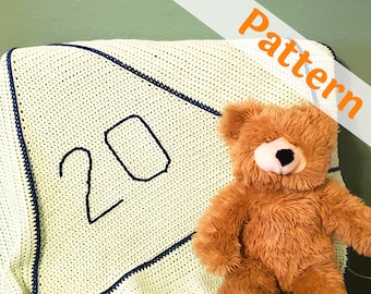 D20 Baby Blanket Crochet Pattern, printable pdf