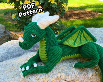 Vincent The Dragon Pattern - Crochet - Amigurumi 3D - Pattern PDF