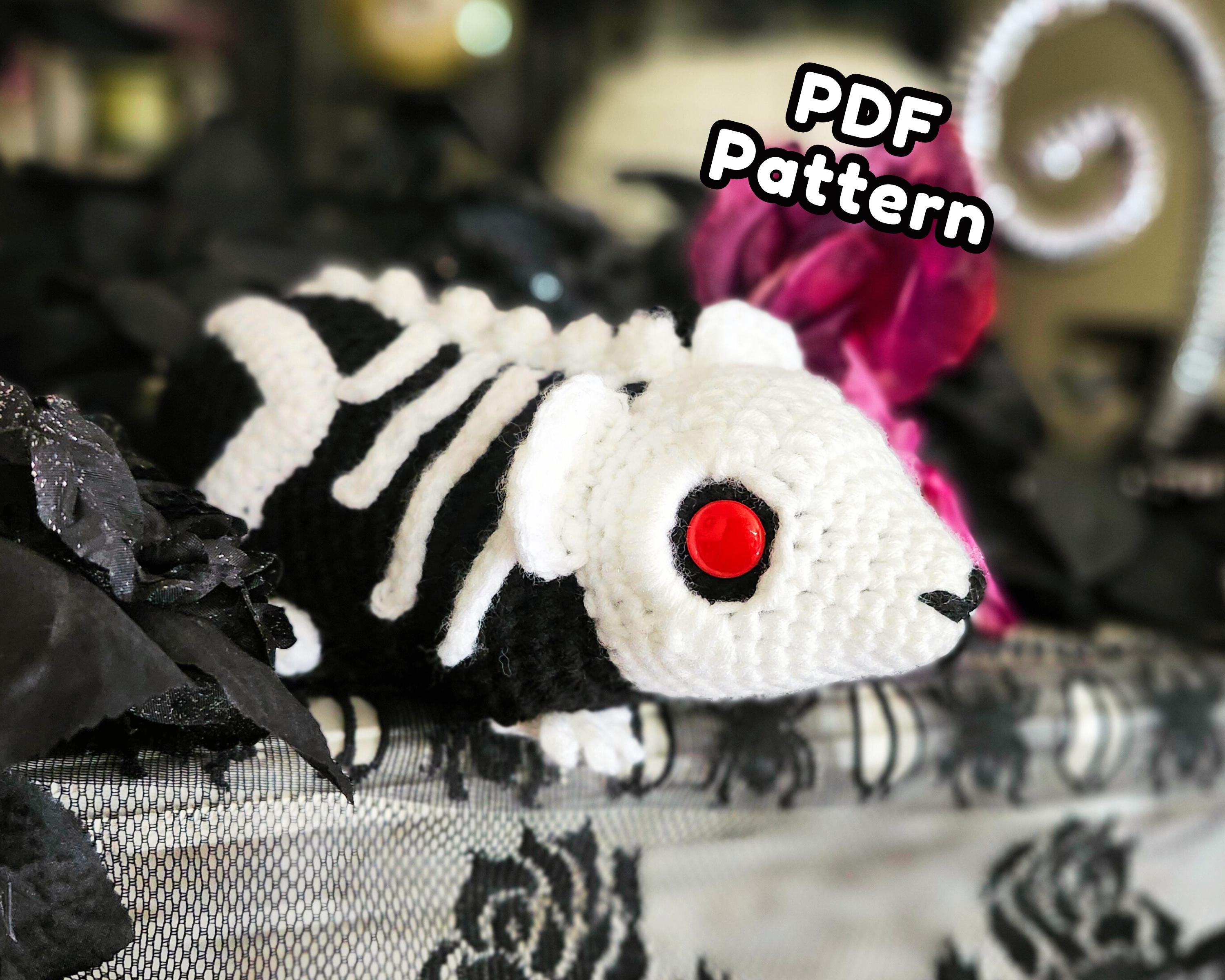 Skeleton Guinea Pig Halloween Crochet Pattern