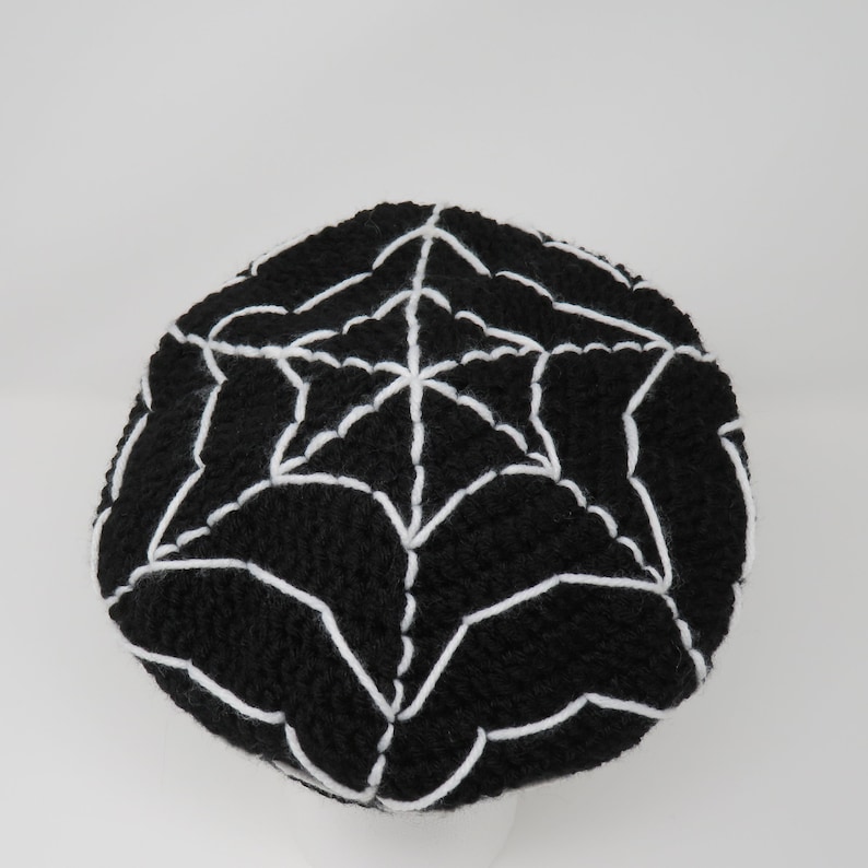 Crochet Spider Web Newsboy Hat Pattern: Halloween Cap (PDF Pattern) image 5