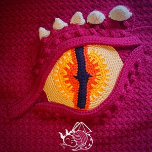 Dragon Eye Pillow Crochet Pattern, printable pdf image 4