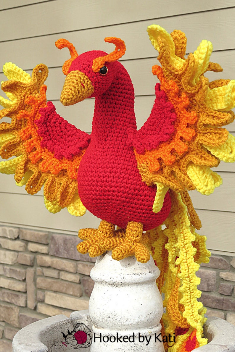 Phoenix Crochet Pattern, Ember, printable pdf image 7
