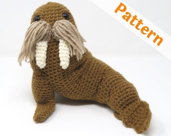 Walter the Walrus Crochet Pattern, printable pdf