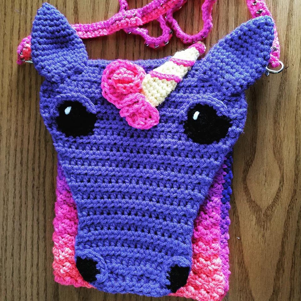 Unicorn Purse Crochet Pattern Crossbody Bag Unicorn Satchel Etsy UK