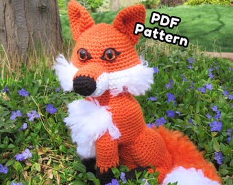 Realistic Fox Amigurumi Plush Crochet Pattern PDF