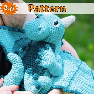 Baby Dragon Crochet Pattern, Newborn Dragon Amigurumi, PDF