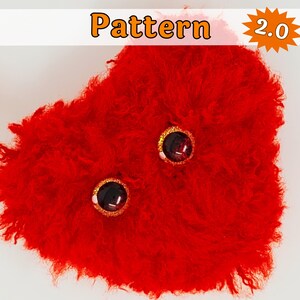 Fuzzy Valentine Heart Pattern PDF - Intermediate Aran Yarn