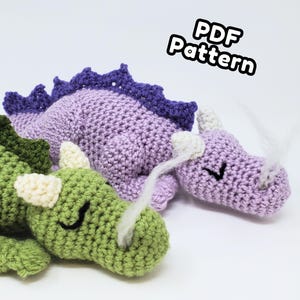 Sleeping Baby Dragon Crochet Pattern, Easy Beginner, printable pdf