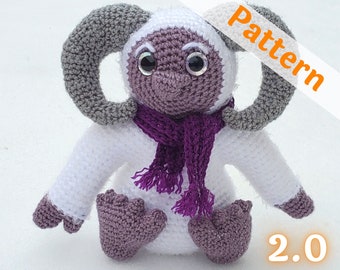 Yeti Crochet Pattern, Abominable Snowman, printable pdf