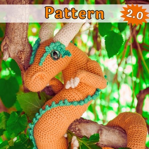 Dragon Crochet Pattern, Celestial Dragon Amigurumi, PDF Pattern Tutorial