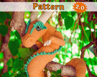 Dragon Crochet Pattern, Celestial Dragon Amigurumi, PDF Pattern Tutorial