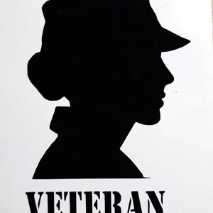 Décalcomanie de vétéran féminine, Décalcomanie de voiture de vétéran de femmes, Décalcomanie de vétéran militaire, Décalcomanie de voiture de vétéran, Vétéran militaire, Ancienne combattante
