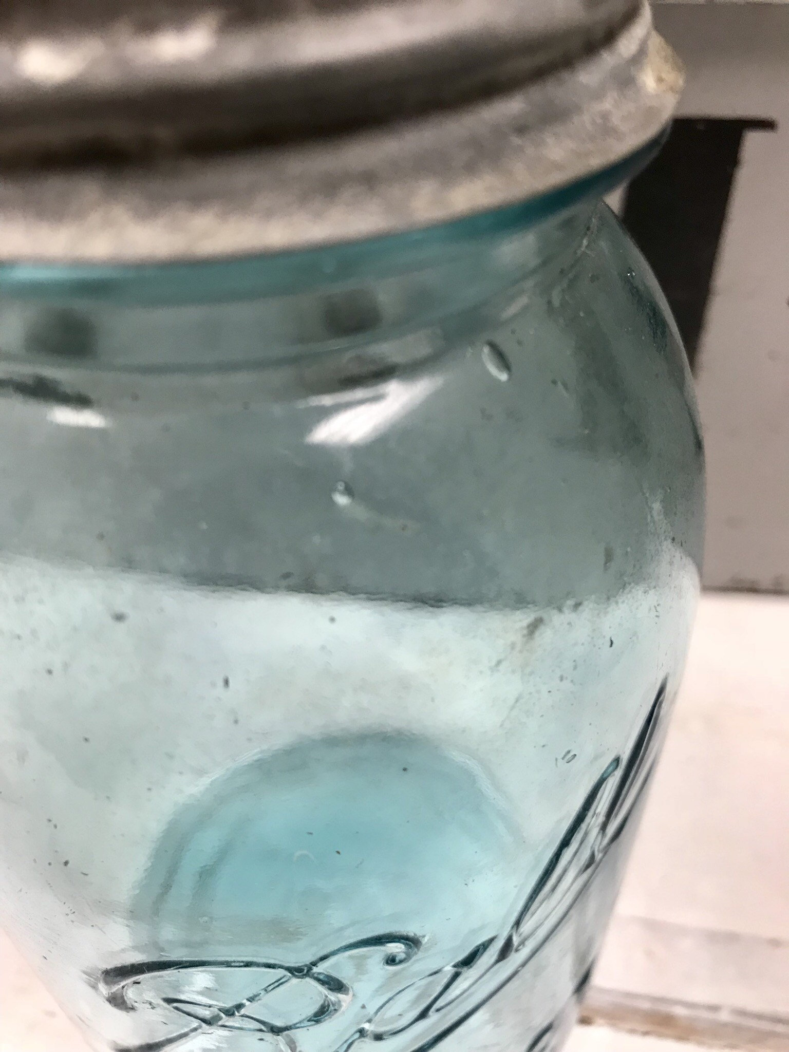 Antique Large Ball Canning Jar c. 1910 Blue Glass Jar / Etsy