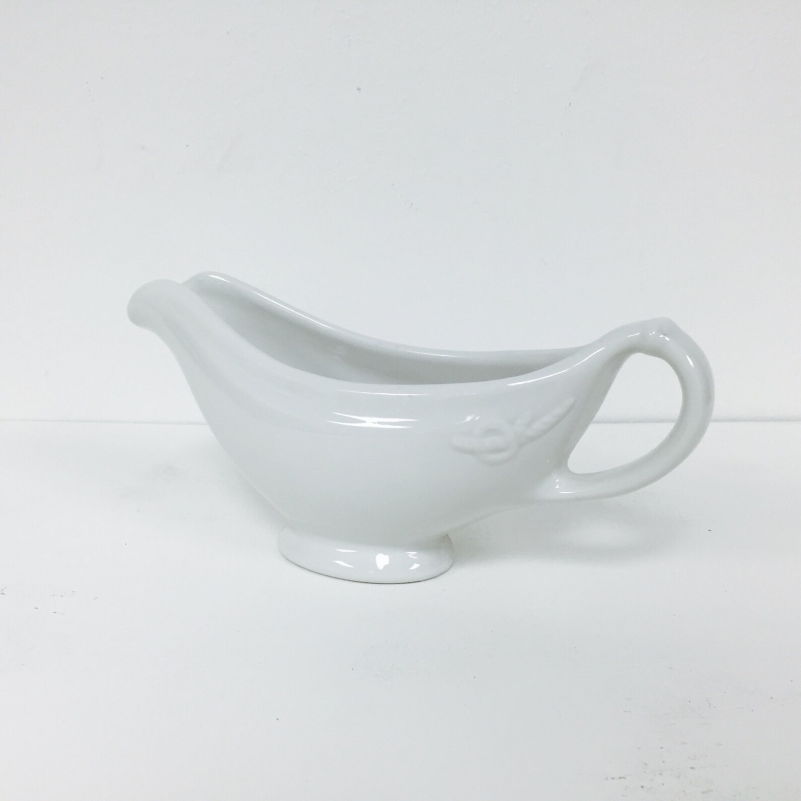 Vintage White Ironstone Gravy Boat by Hall/ Cable and Ring Etsy