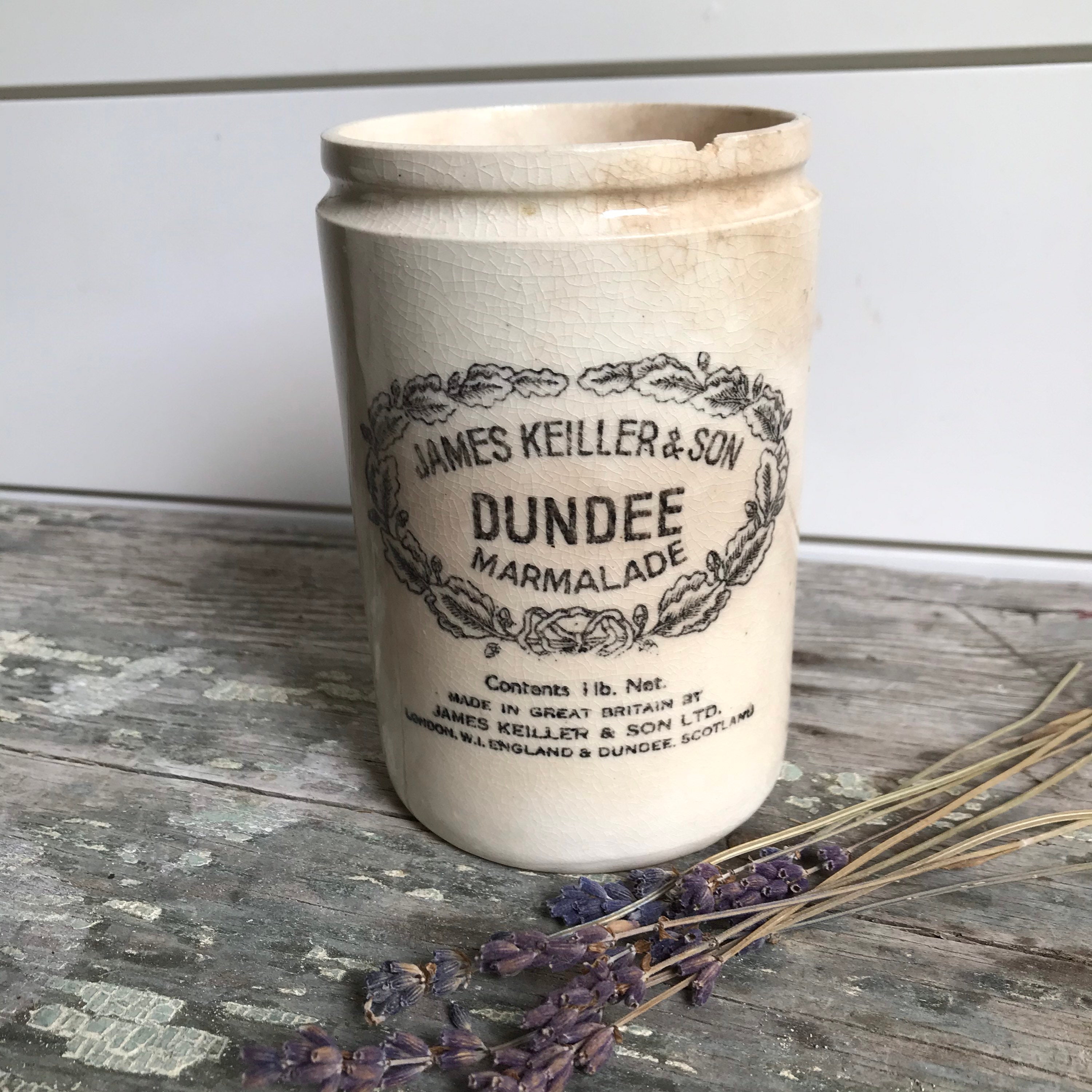 Authentic Antique Dundee Marmalade Jar / James Keiller and Etsy