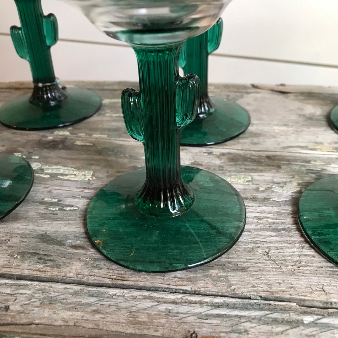 Vintage Cactus Margarita Glasses by Libbey/ Set of 8/ Texas Etsy