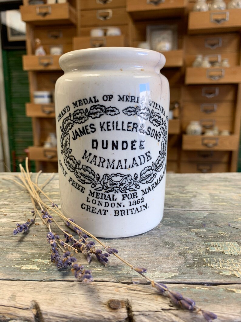 Rare Antique Dundee Marmalade Jar / Rolled Shoulder/ James Etsy