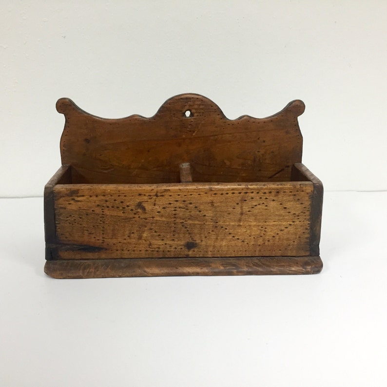Antique Early American Wooden Candle Box Old Pennsylvania Etsy