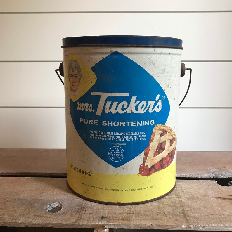 Antique Mrs. Tuckers Pure Shortening Tin/ Rustic Farmhouse Etsy