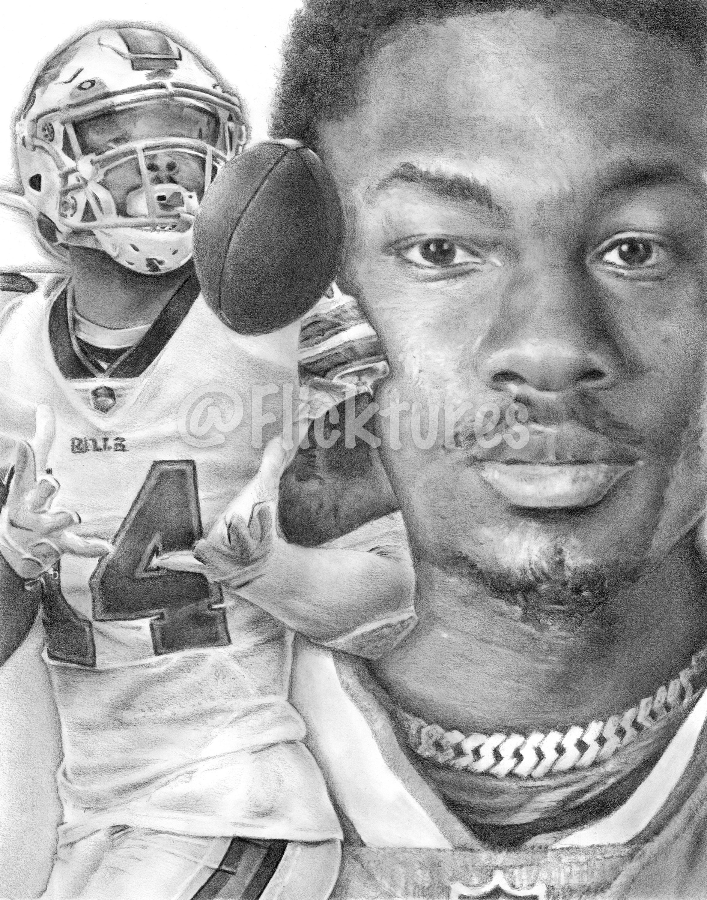 Stefon Diggs Print Limited Edition Signed and Numbered by the Etsy UK
