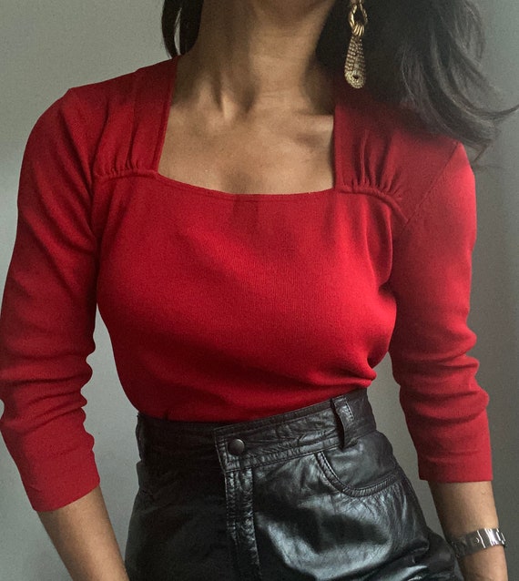 vintage essential square neck favorite knit