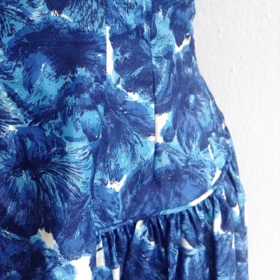 the 1950s abstract floral party dress . vintage 1… - image 2