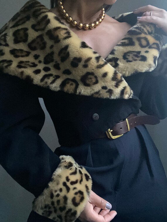 vintage 90s cropped faux fur soft wool italian sta