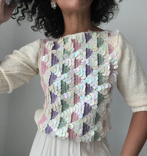 Vintage knit pastel Gem