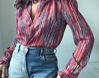 vintage sheer 70s blouse