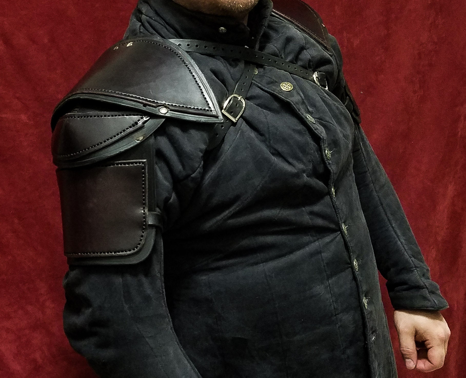 Leather Shoulder Armor Style 2 -  Canada