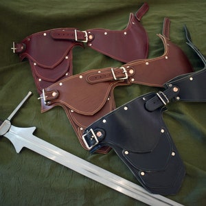Handmade Leather Gorget Style 1