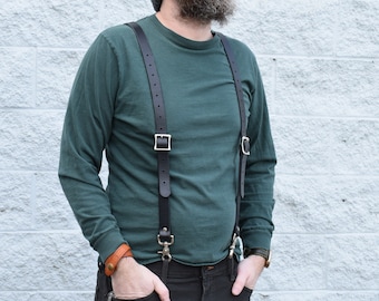 Handmade Leather Suspenders