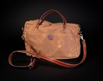 Waxed Canvas Briefcase Satchel