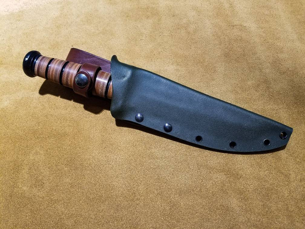 Kydex Sheath for the Ka Bar Fighting Knife.