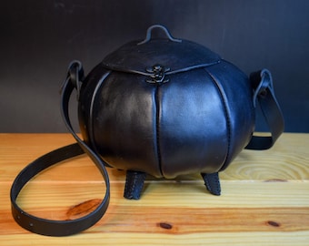 Handmade Leather Cauldron Bag