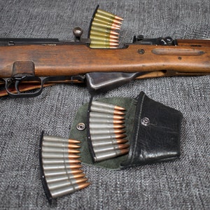 Leather SKS Stripper Clip Belt Pouch