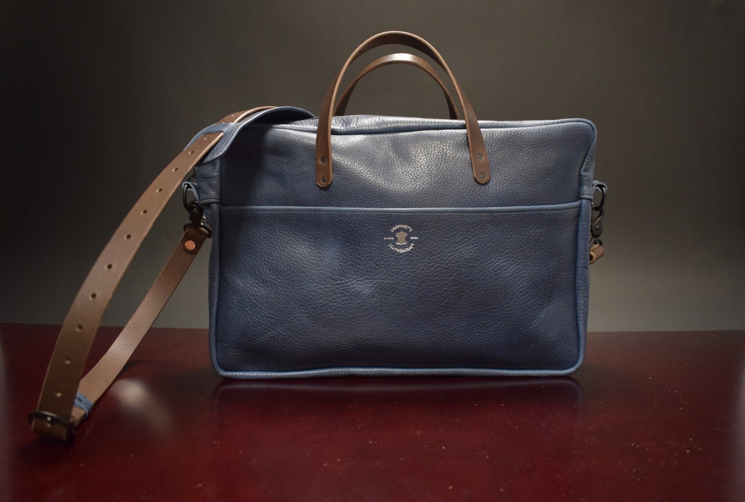 Horween Leather Briefcase Satchel Etsy